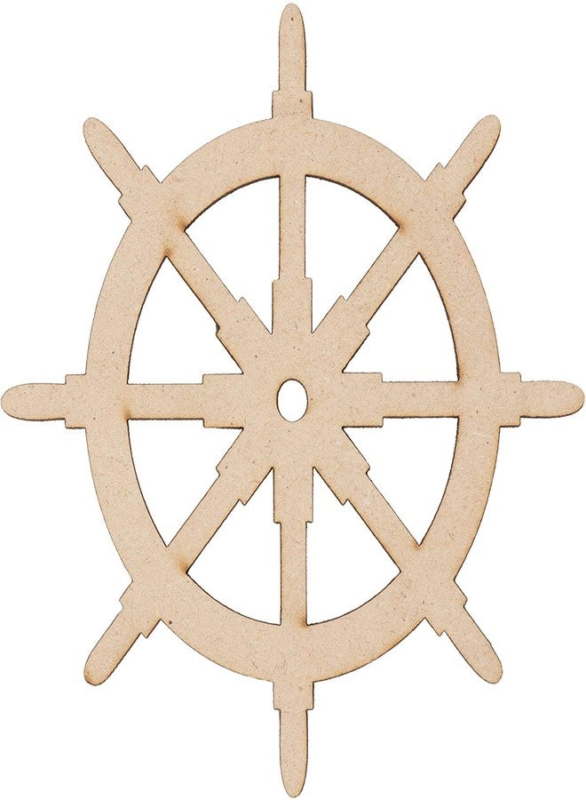 Decor Kafe Paintable Anchor, Ship Wheel, Mermaid and Boat Wooden Laser Cut for Decoration DIY Prodcuts for Kids, Parties, Art and Craft Pack of 20 - Image 5